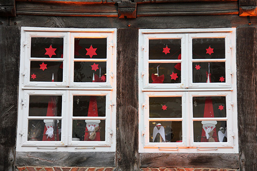 Stars Santa Angels in the Window